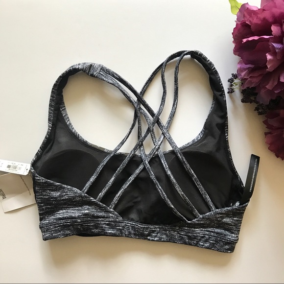 VS grey multi crossed strap back sports bra Sz S - Picture 6 of 8